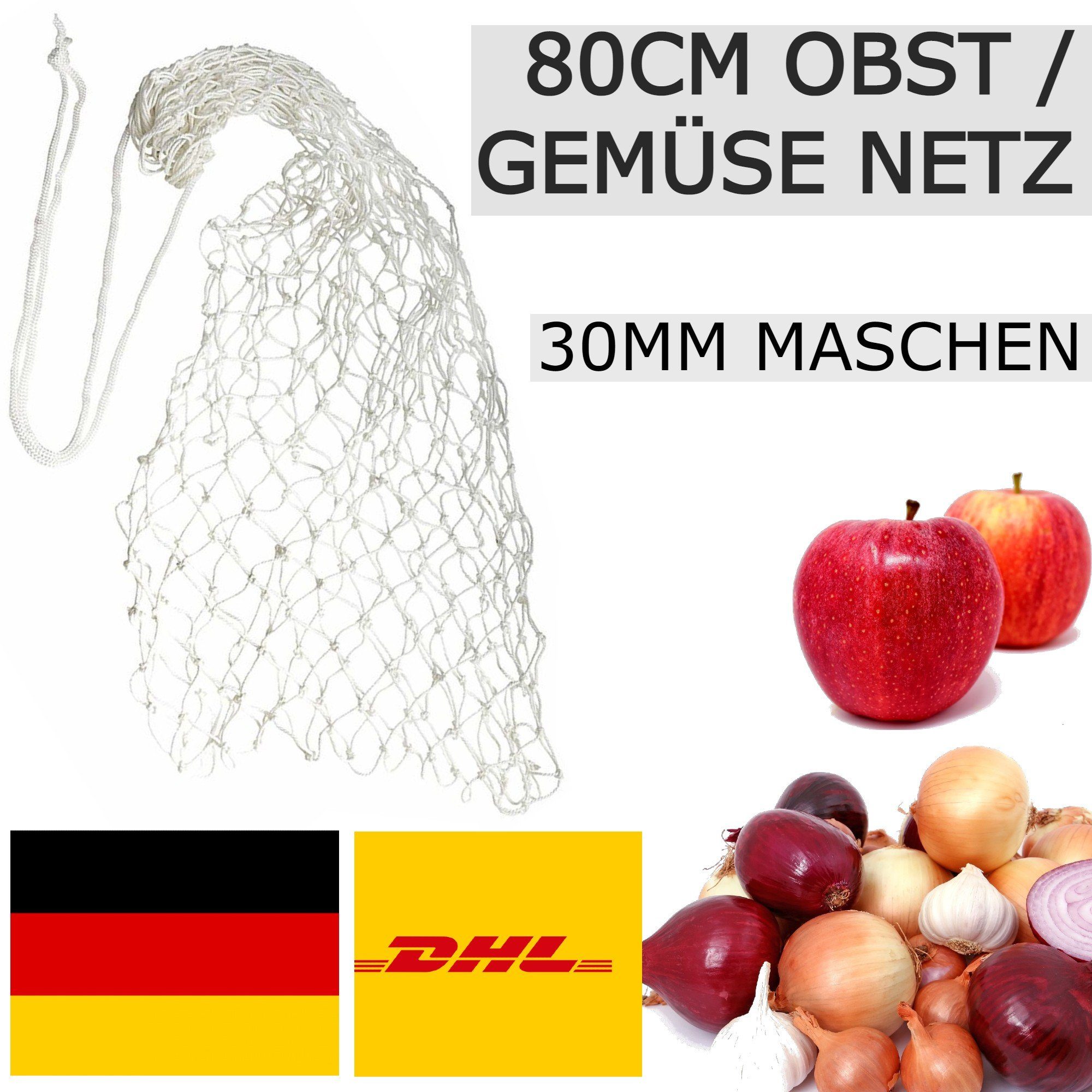 TronicXL Obstschale Kochnetz Beutel für Gemüse Obst Zwiebeln Apfel Äpfel Netz Netzbeutel
