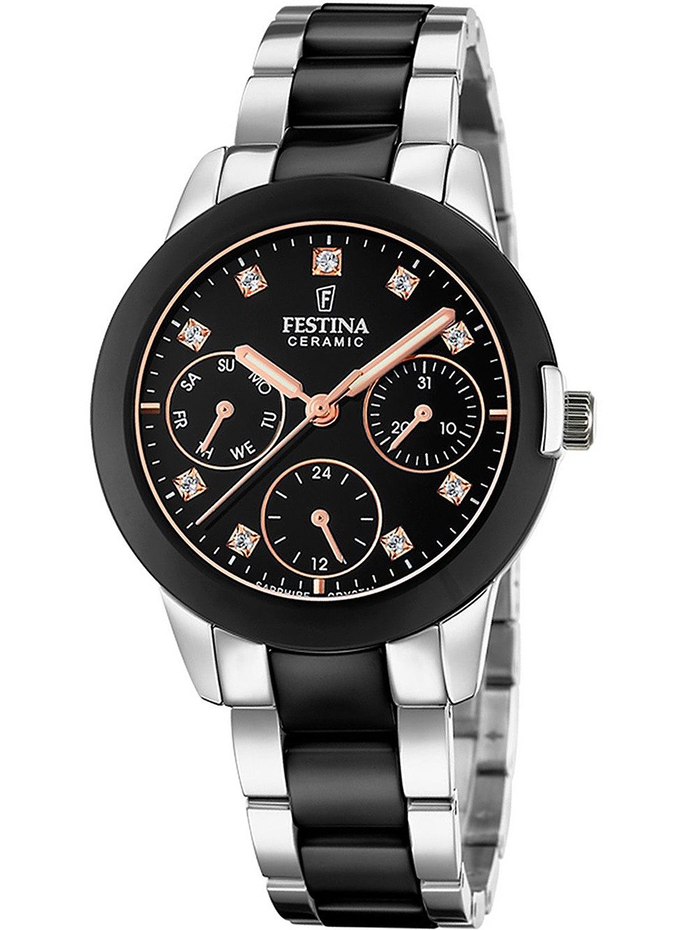 Quarzuhr Festina F20497/3 Ceramic Damenuhr 35mm 5ATM Festina F20497/3 Ceramic Damenuhr 35mm 5ATM