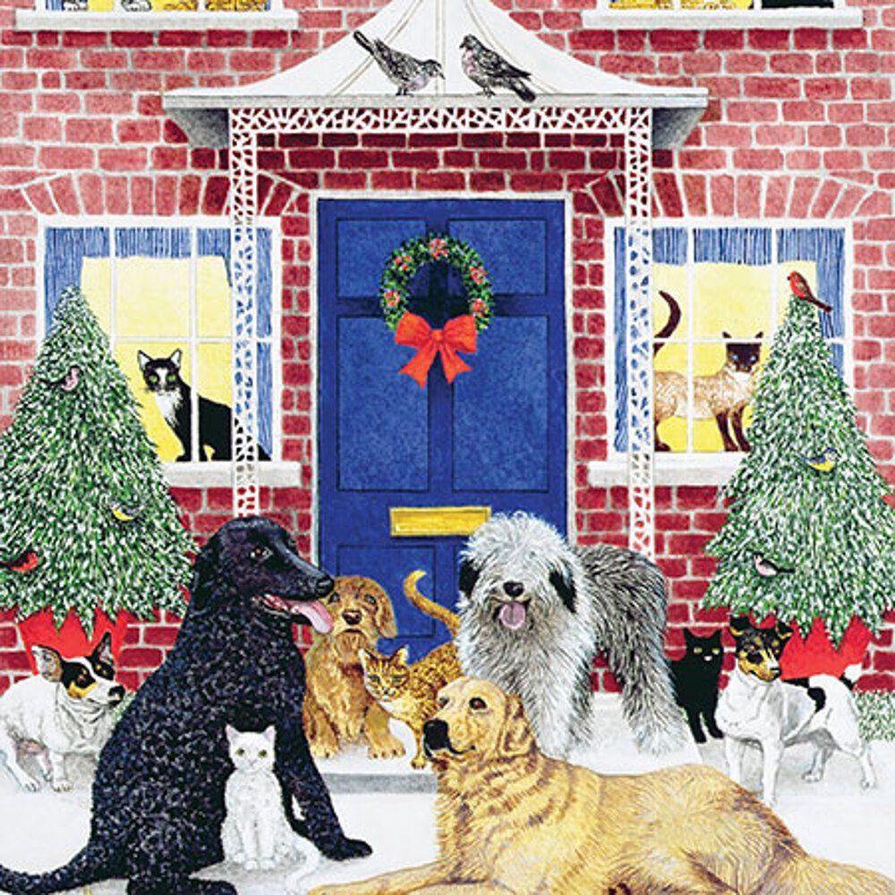 Chronicle Books Puzzle Tierischer Besuch zu Weihnachten, Puzzleteile