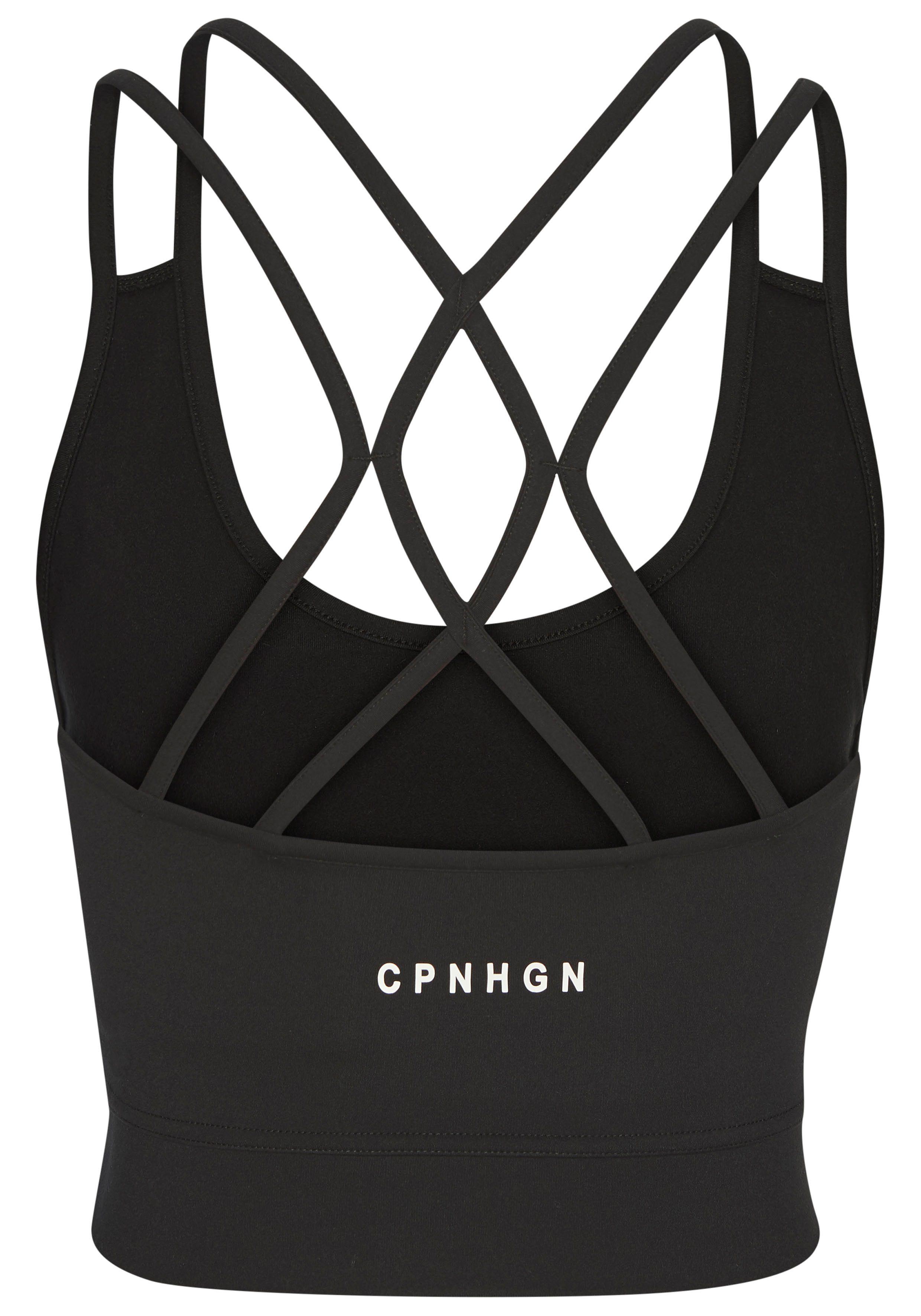 Copenhagen Studios Crop-Top mit gekreuzten Trägern und herausnehmbaren Pads