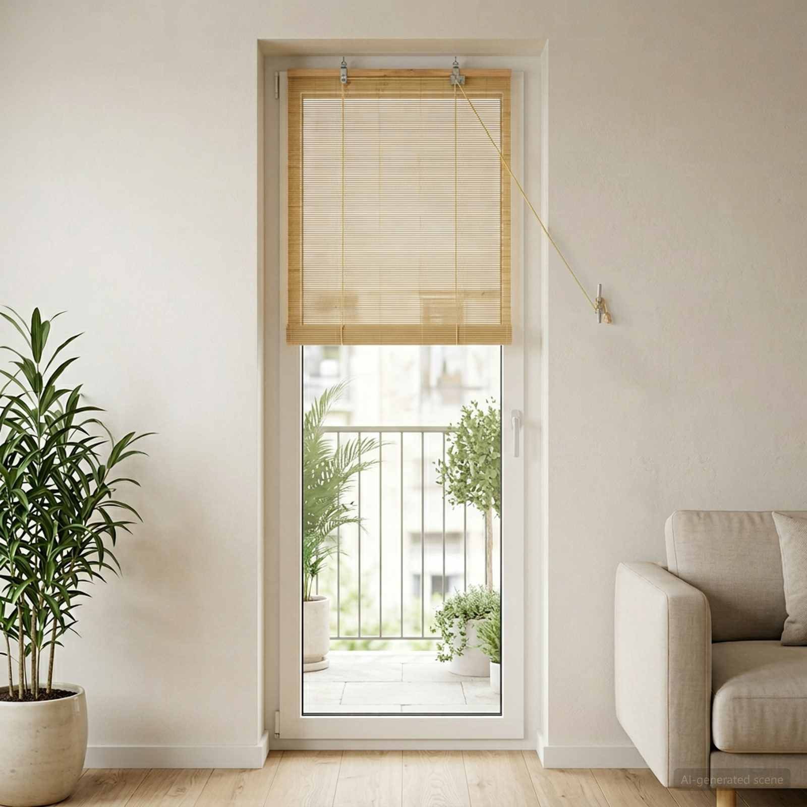 Rollo Rollo Natur 50 x 220 cm Bambus, vidaXL