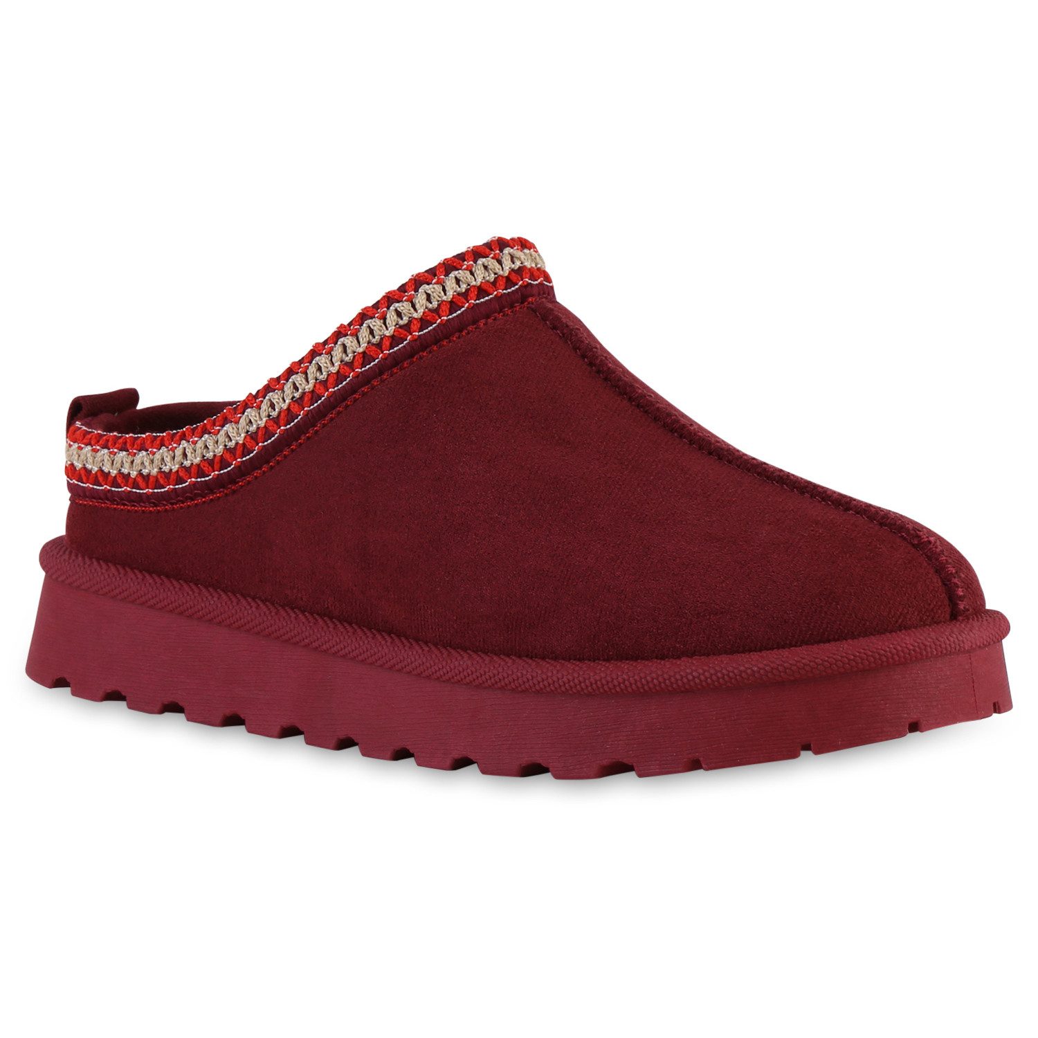 VAN HILL 841865 Hausschuh Damen Warm Gefütterte Pantoffeln Hausschuhe Stickereien