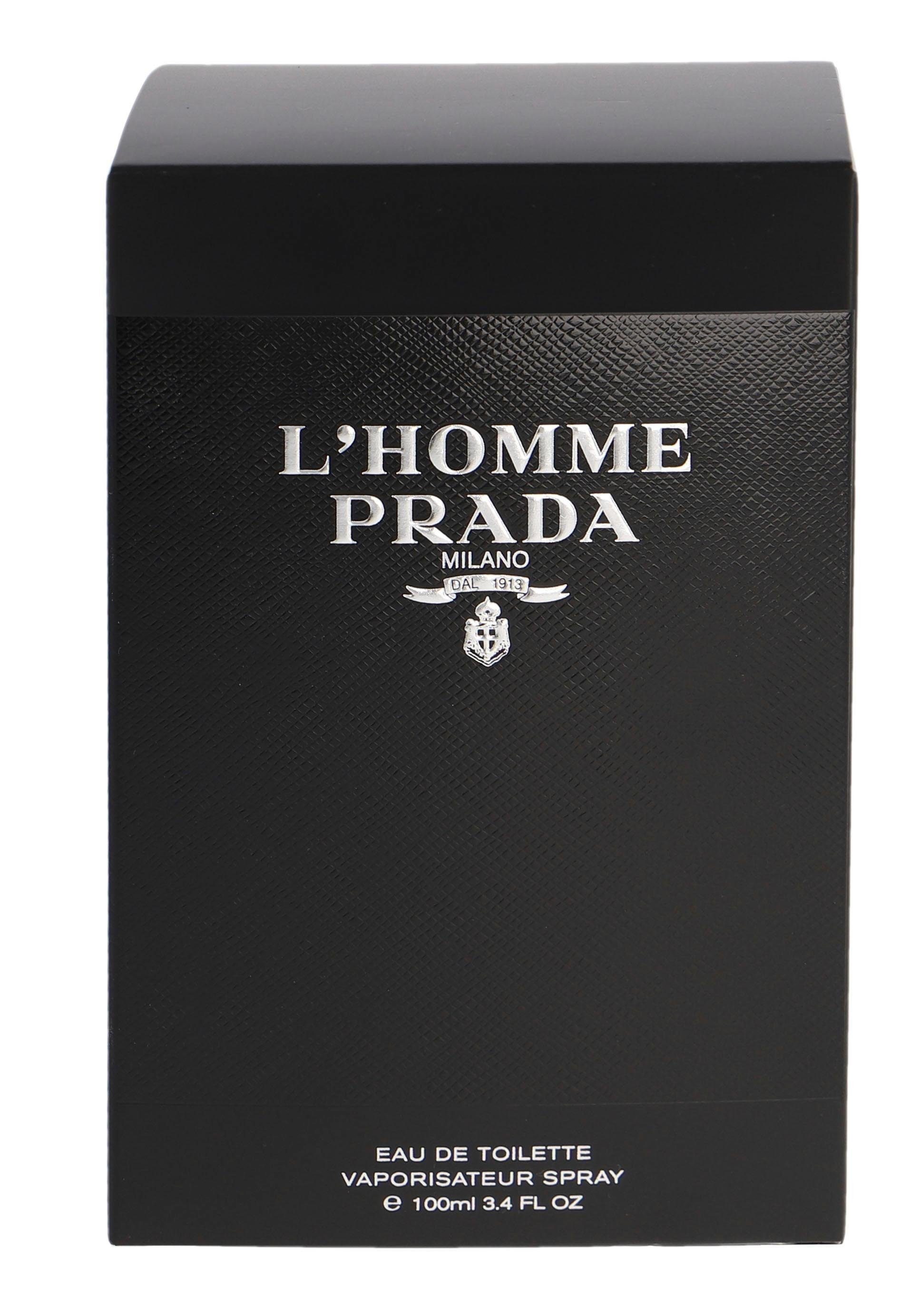 PRADA Eau de Toilette L'Homme, Holziger Duft mit Amber, Iris, Neroli, Geranie und Patschuli.