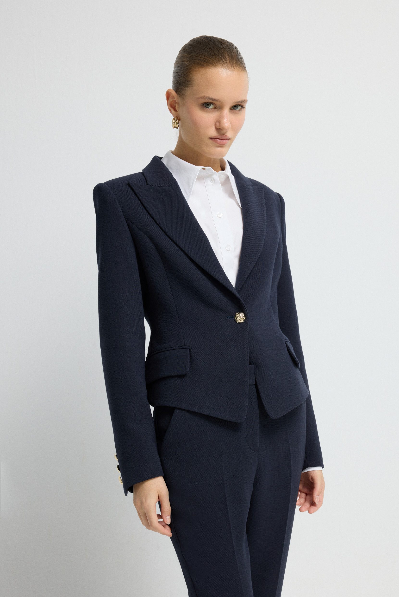 adL Kurzblazer Ein-Knopf-Jacke