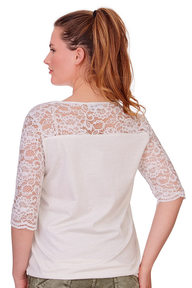 MarJo Trachtenbluse Blusenshirt - KLARA - creme