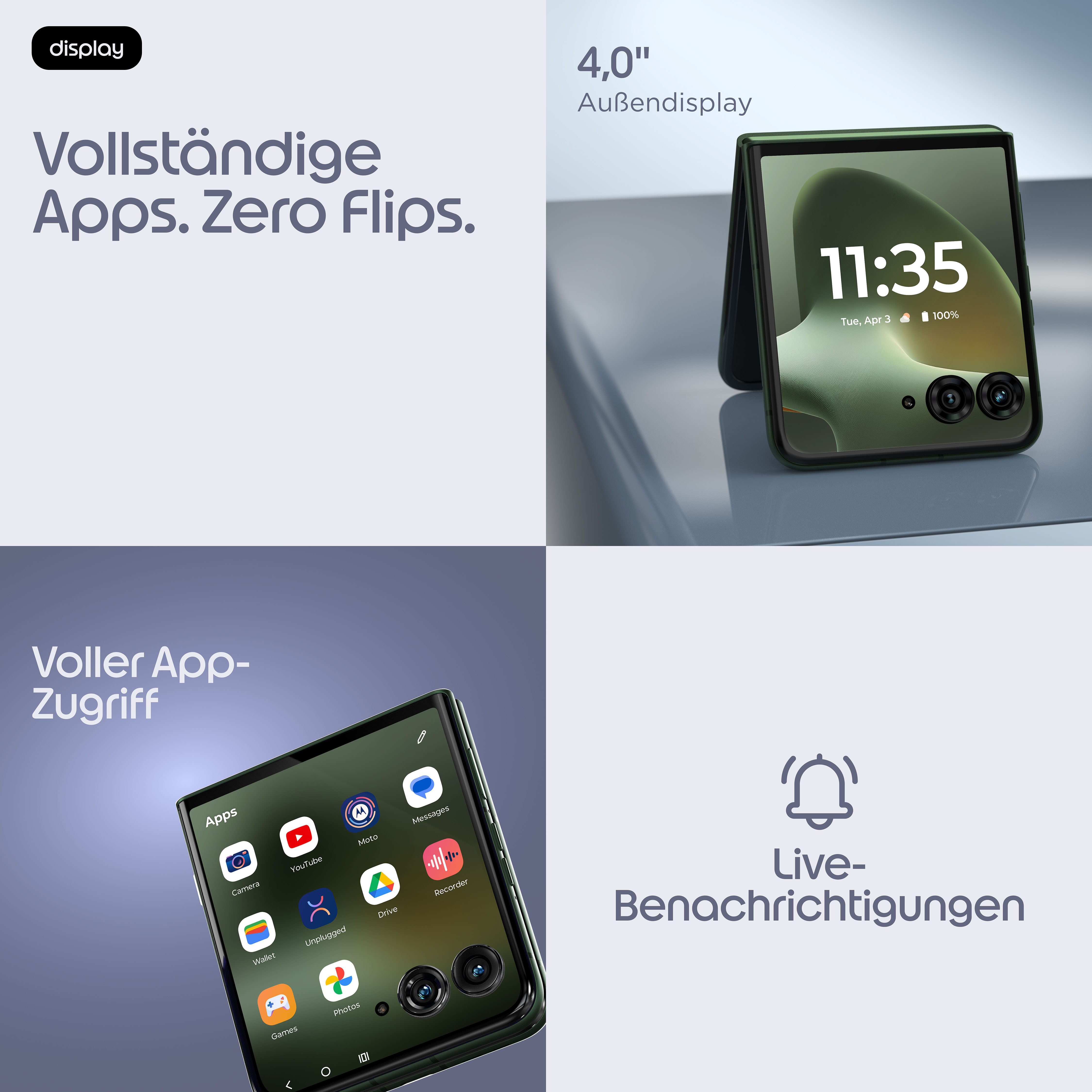 Motorola razr 70 plus Smartphone (17,53 cm/6,9 Zoll, 512 GB Speicherplatz, 50 MP Kamera)