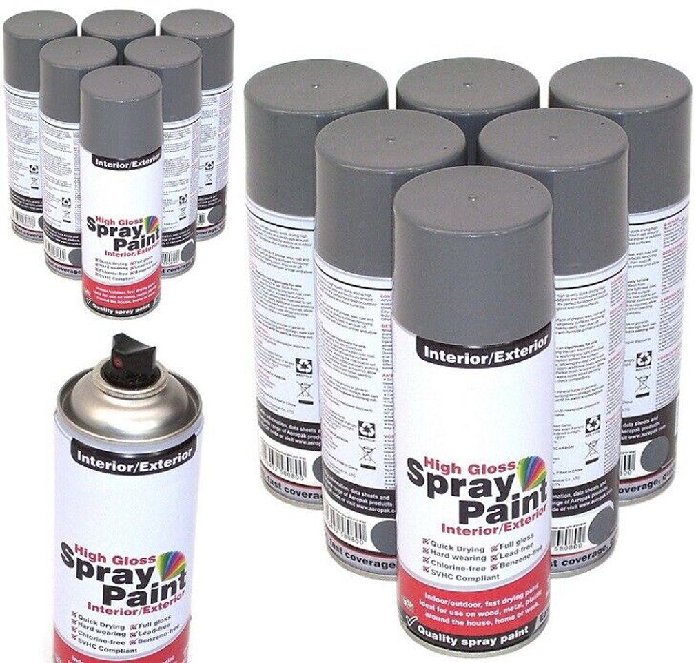 Apex Grundierfarbe 12 Spraydosen PRIMER Haftgrund grau Grundierung 12797 Untergrund
