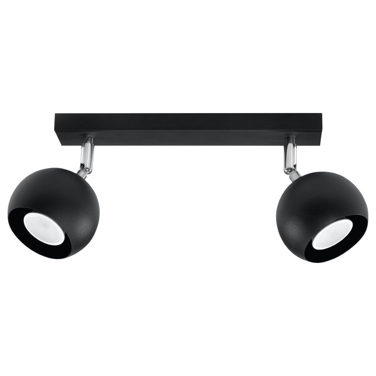 SOLLUX lighting Deckenleuchte Deckenleuchte Oculare 2 Schwarz, Nicht enthalten