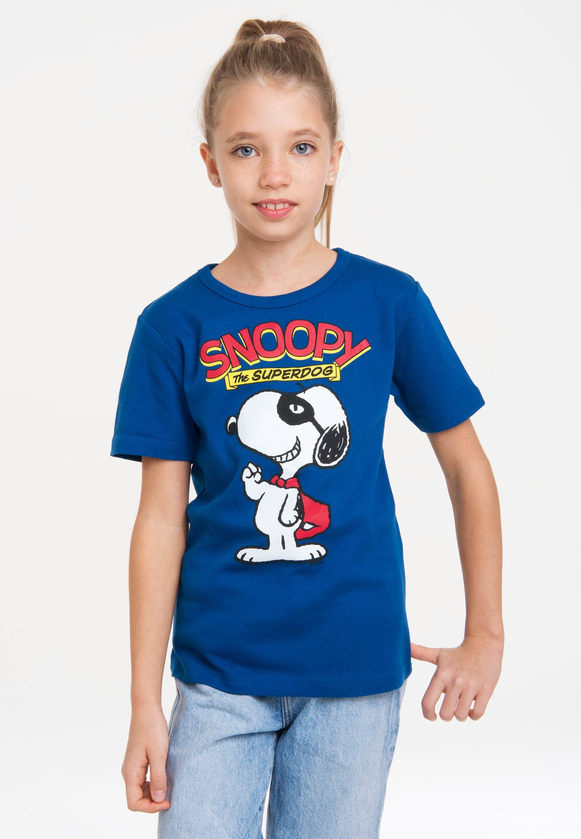 LOGOSHIRT tollem - Snoopy-Design Peanuts Superdog T-Shirt Snoopy mit