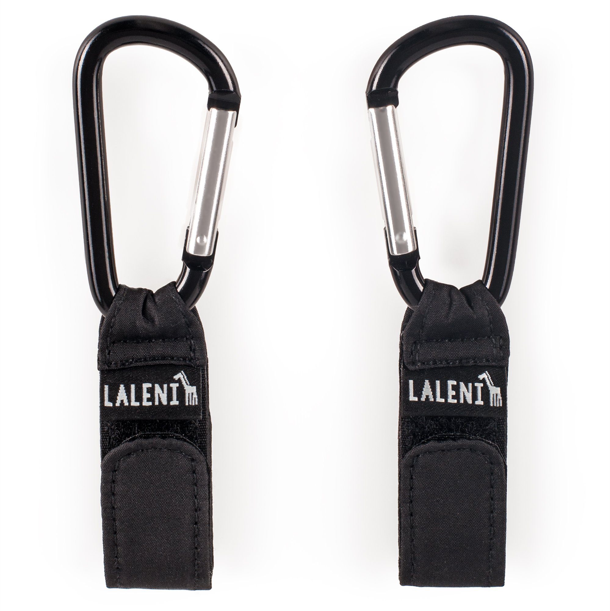 Laleni Kinderwagenanhänger 2x Haken sehr Belastbar (2-tlg., 2er Set), Karabiner für Wickeltasche Und Zubehör, bis 10kg