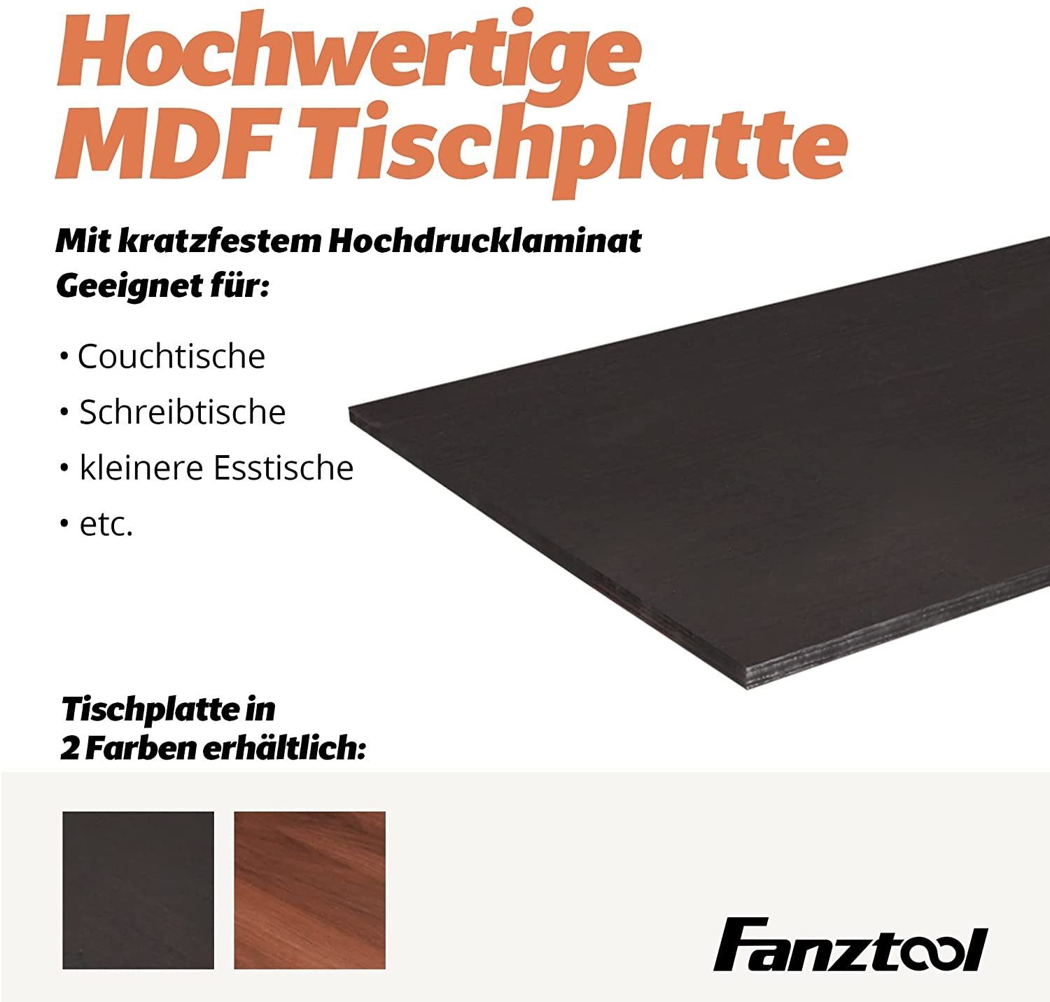 FANZTOOL Tischplatte Fanztool Tischplatte Schwarz