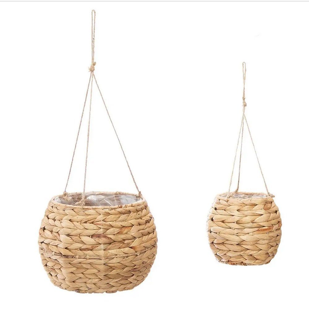 Home-trends24.de Blumenampel Pflanzhänger Natura 2er Set Hänger Pflanzgefäß Pflanztopf Garten