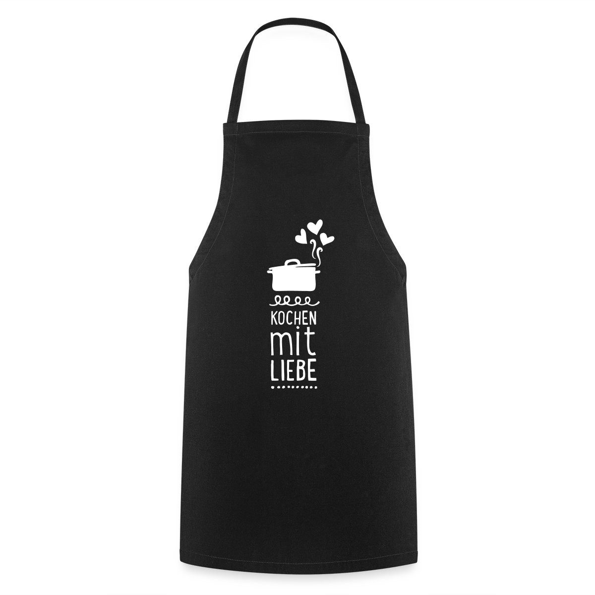 Spreadshirt Kochschürze Kochen Mit Liebe Herz Spruch Kochschürze, (1-tlg)