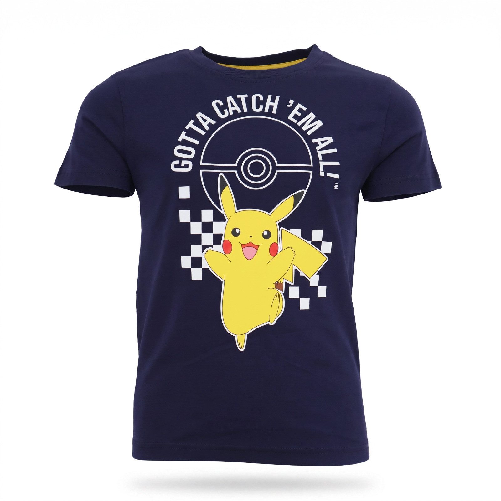 POKÉMON Print-Shirt Pokemon Pikachu Jungen Shirt Kurzarmshirt Gr. 110/116 100% Baumwolle