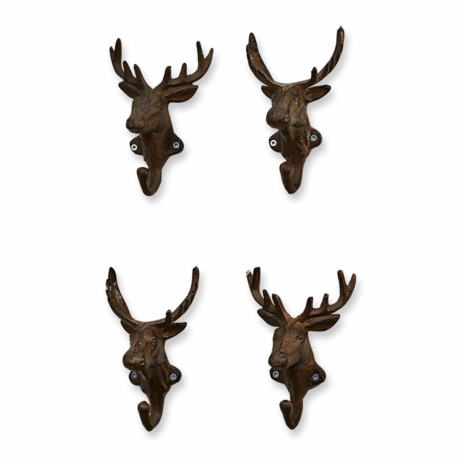 Mirabeau Dekohaken Haken 4er Set Deer antikbraun