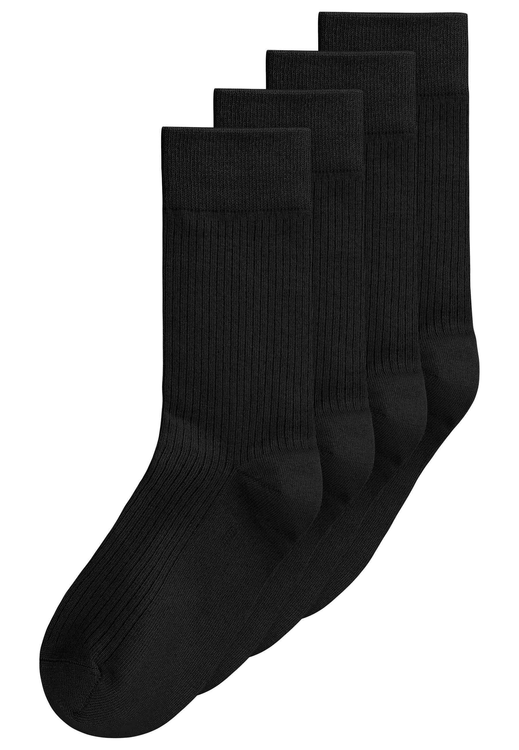 MELA Socken Gerippte Socken 4 Paare Ohne Polyester & Polyamid. Das Elasthan günstig online kaufen