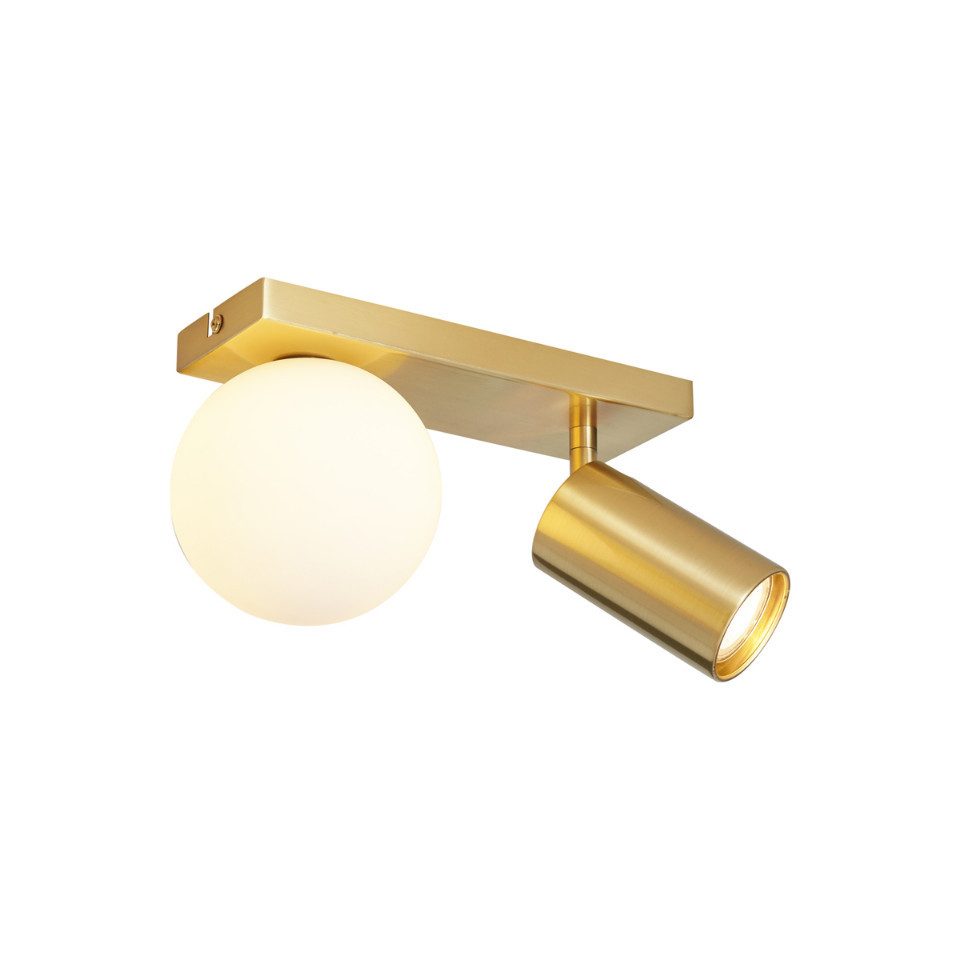Qazqa Deckenleuchte Lesly, ohne Leuchtmittel, G9, Messing, Modern, Metall, 1-flammig