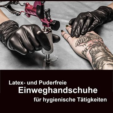 GUARD 5 Einweghandschuhe 100er - Box schwarze Hygiene- Koch- und Küchenhandschuhe (Art.118320) Lebensmittelecht, Puder- und Latexfrei