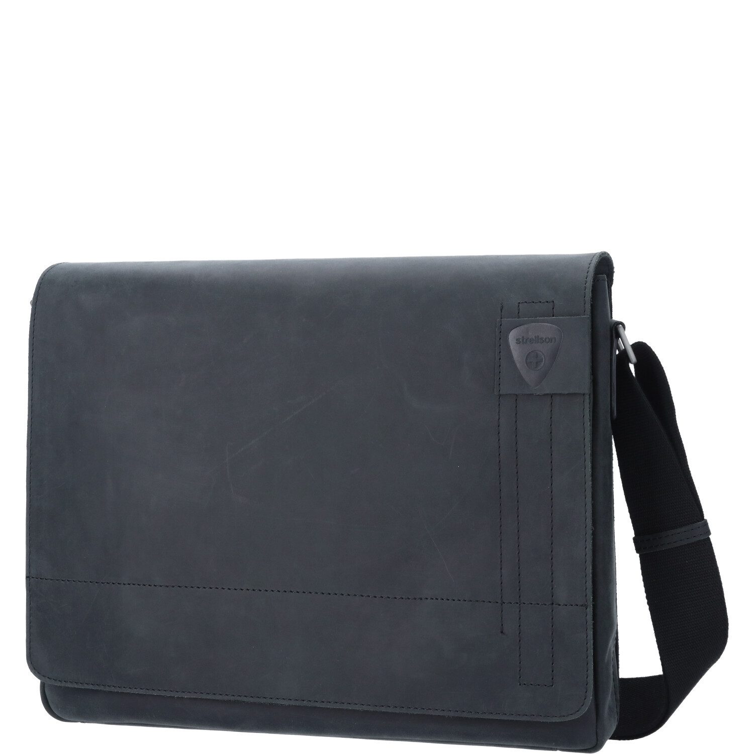 Strellson Umhängetasche Strellson Leder Messenger Richmond Jeremy Black (1, 1-tlg., 1)