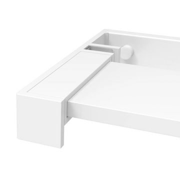 vidaXL Badaccessoires-Sets Duschablage für Begehbare Dusche Weiß 100 cm Aluminium