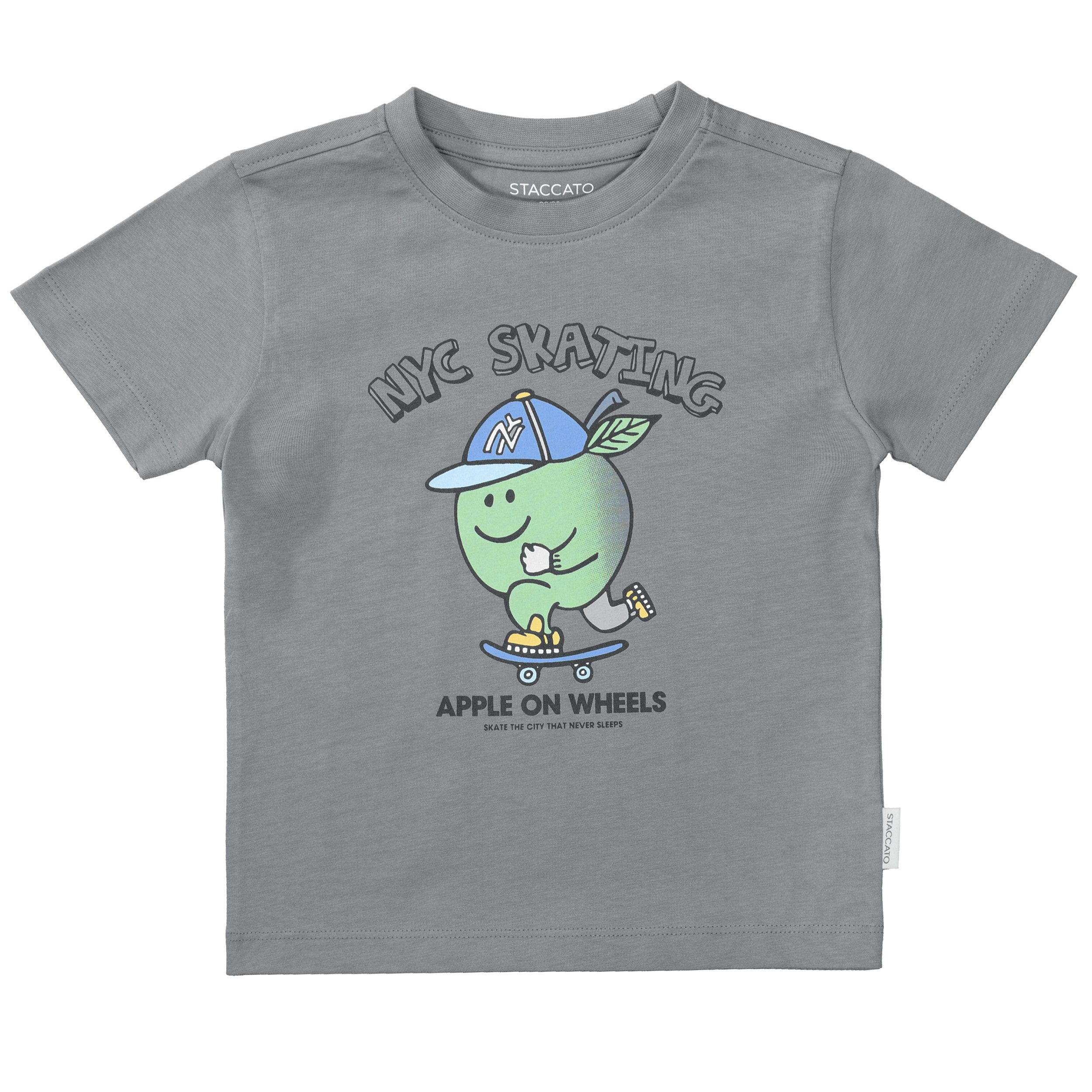 STACCATO T-Shirt (2-tlg) 2er Pack kurzarm, geringelt, Motiv-Print, für Boys