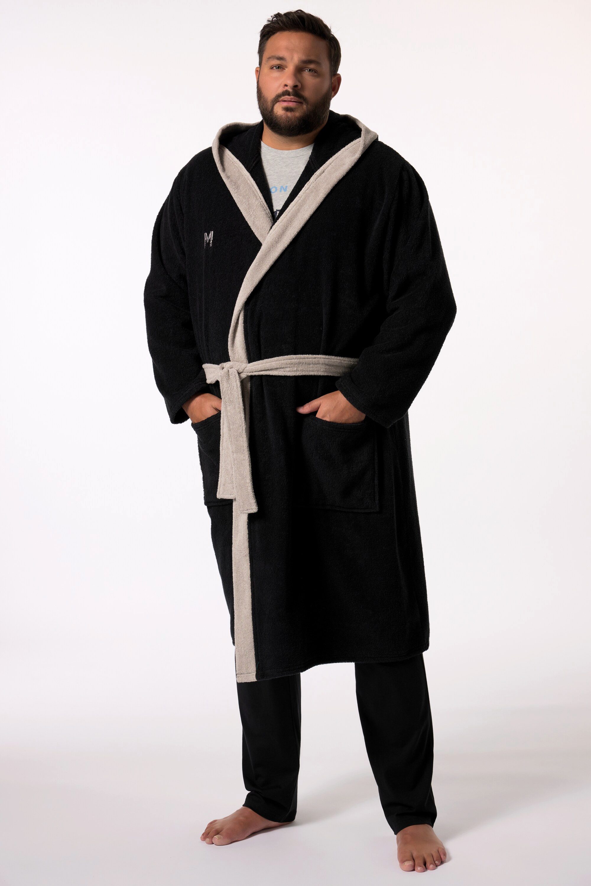 Men Plus Bademantel Men+ Bademantel Frottee Kapuze bis 8 XL, Bis zum Knie+, günstig online kaufen
