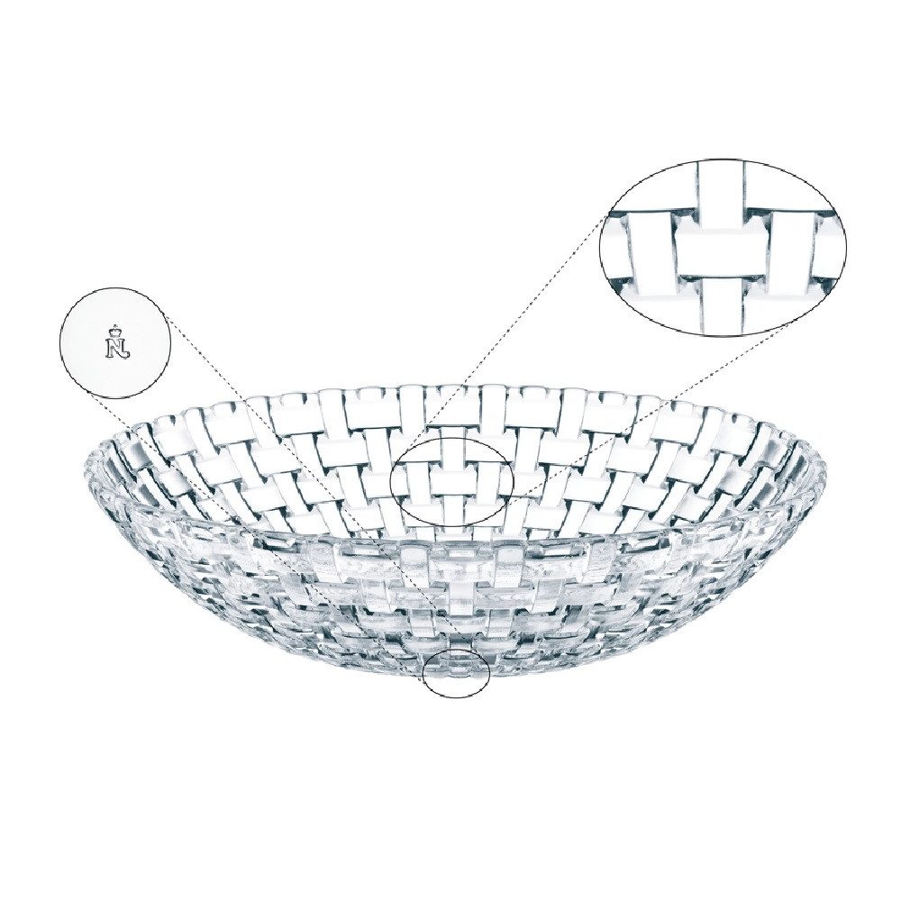Nachtmann Schüssel Nachtmann Bossa Nova Schale rund 30 cm, Kristallglas, (Packung)