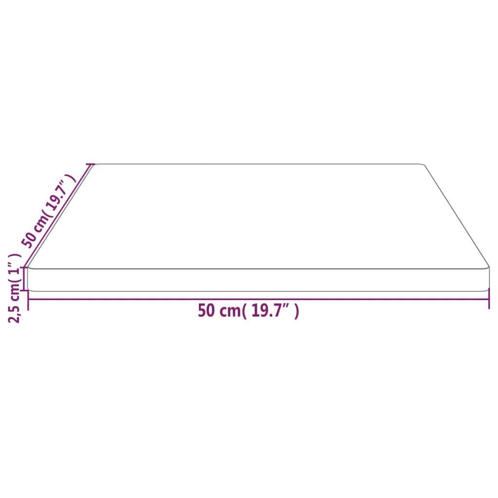 (1 Weiß Quadratisch cm Massivholz Tischplatte St) Kiefer furnicato 50x50x2,5