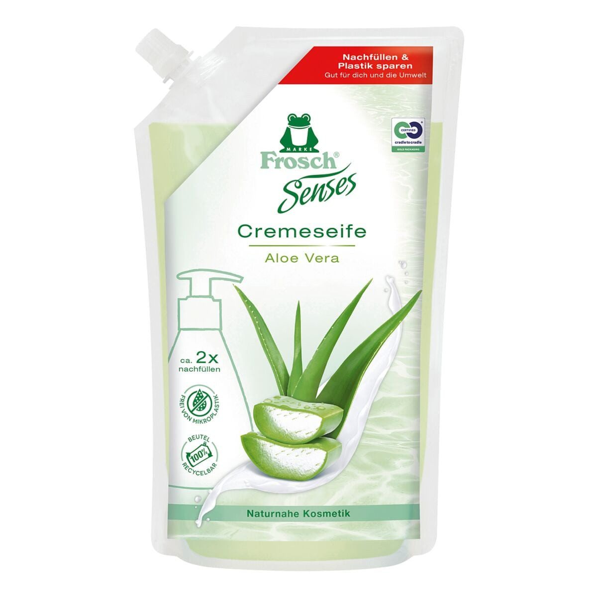FROSCH Flüssigseife Aloe Vera, 500 ml, Nachfüllpack