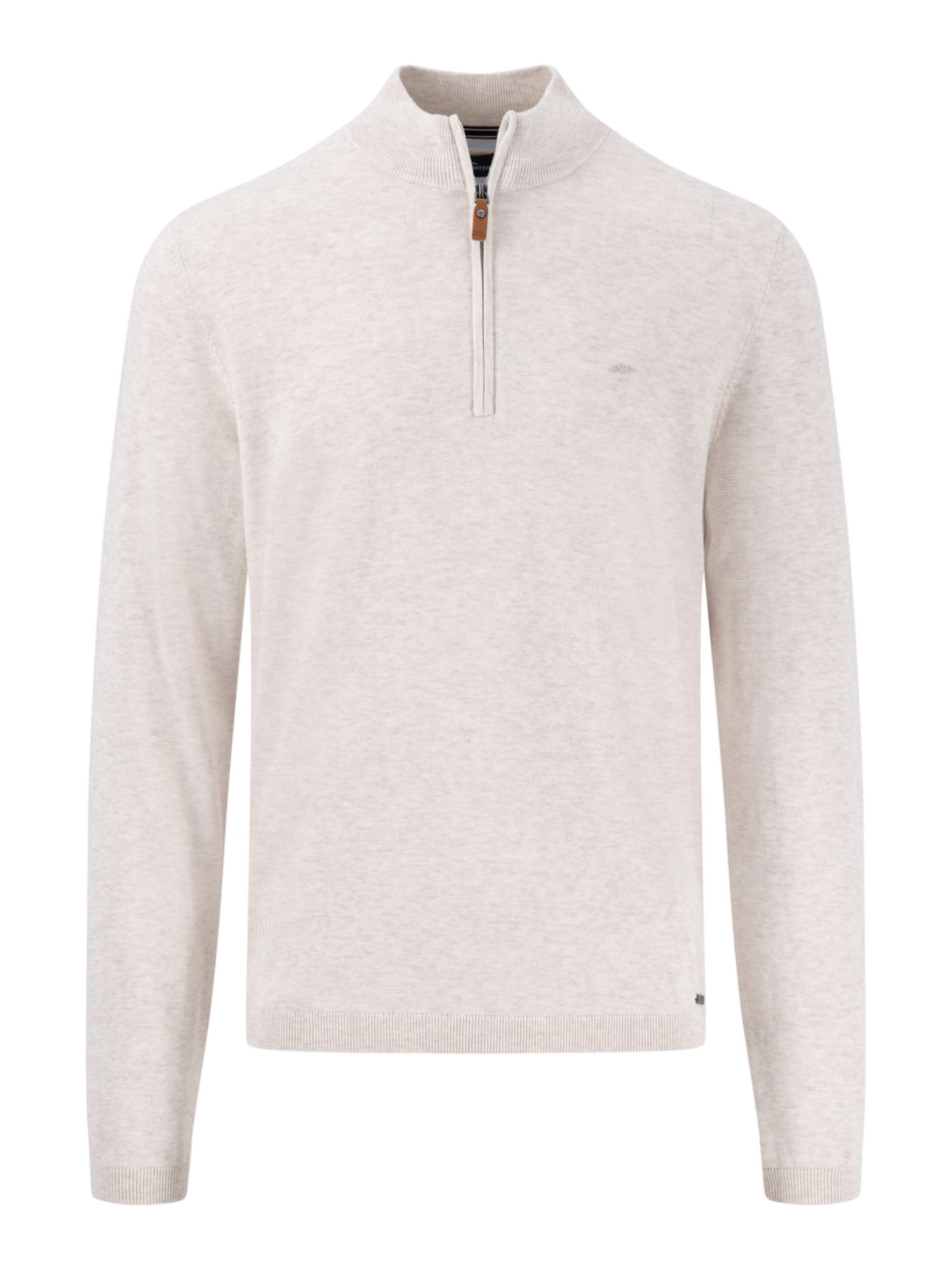 FYNCH-HATTON Troyer natur,Casual,Baumwolle,Unifarben,Troyer-Kragen,Lang,Casual Fit