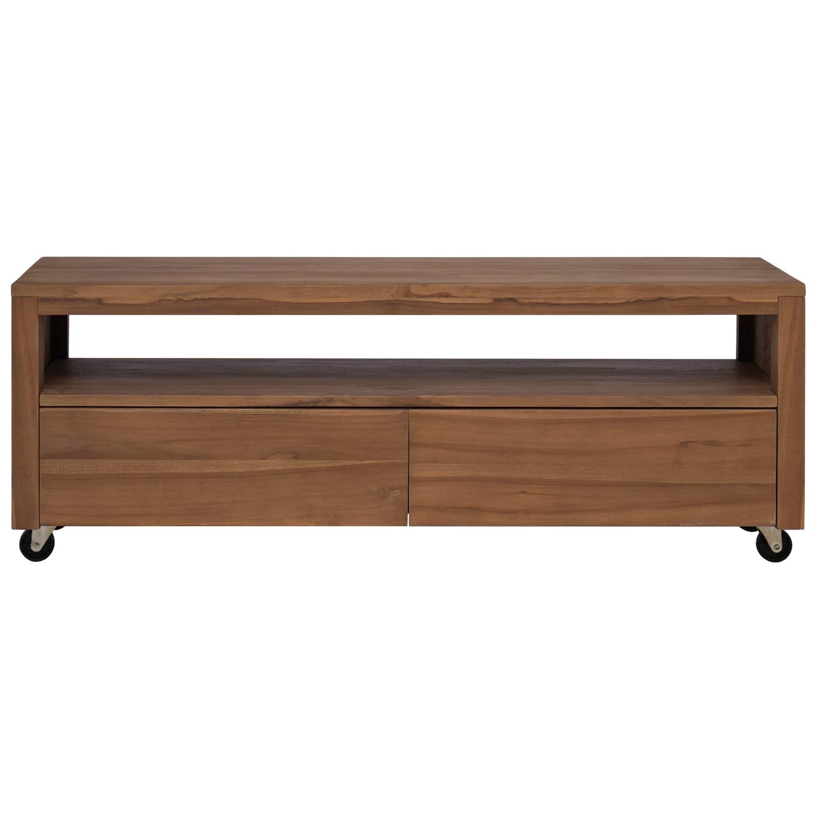 vidaXL TV-Schrank TV-Schrank 110 x 30 x 40 cm Natur Massivholz (1-St)
