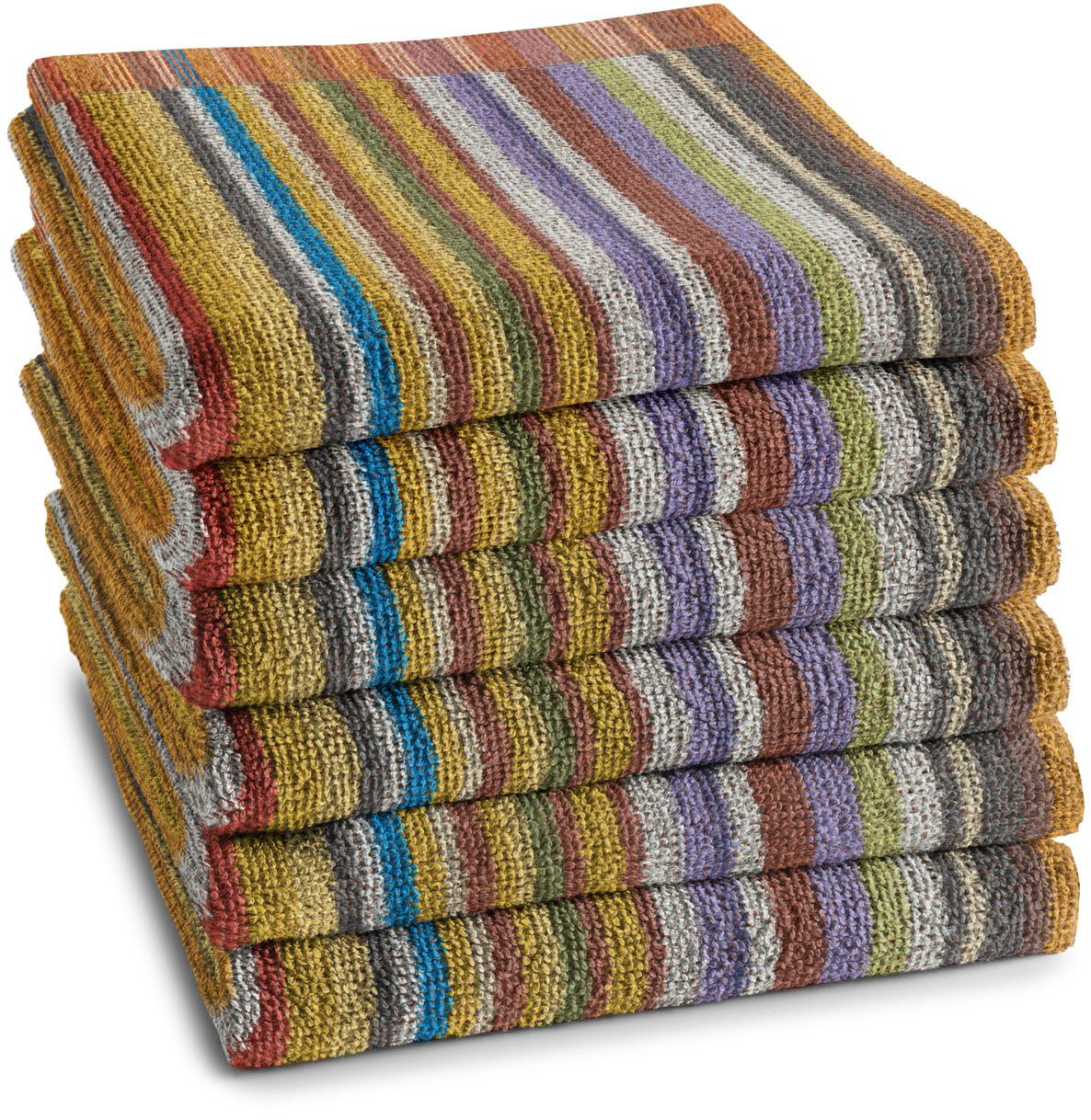 DDDDD Geschirrtuch DDDDD Küchenhandtuch Over the Rainbow 50x55 Terra (6er-P günstig online kaufen