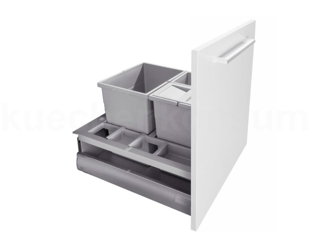 Hailo Einbaumülleimer Hailo Abfallsammler 3620631 Separato-K 600 Einsatz 2x 8,5+18L Hellgrau – Bild 3 von 5