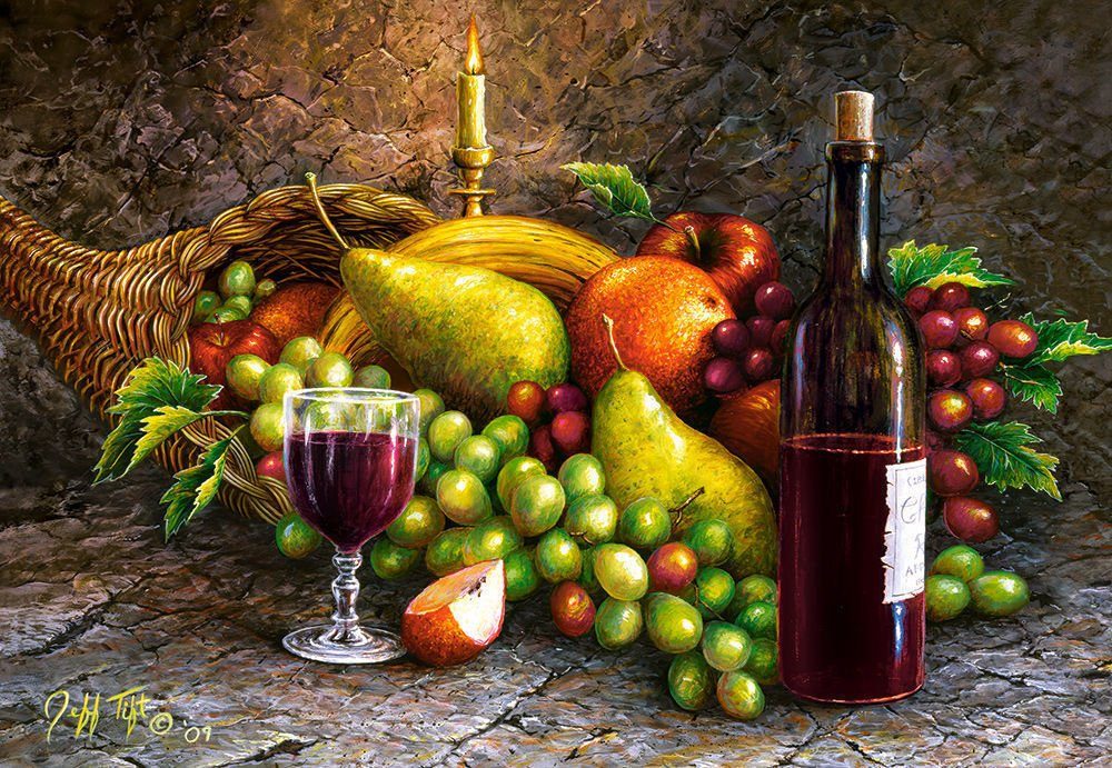 1000 and Castorland Puzzle Castorland Teile, C-104604-2 Puzzleteile Wine, Puzzle Fruit