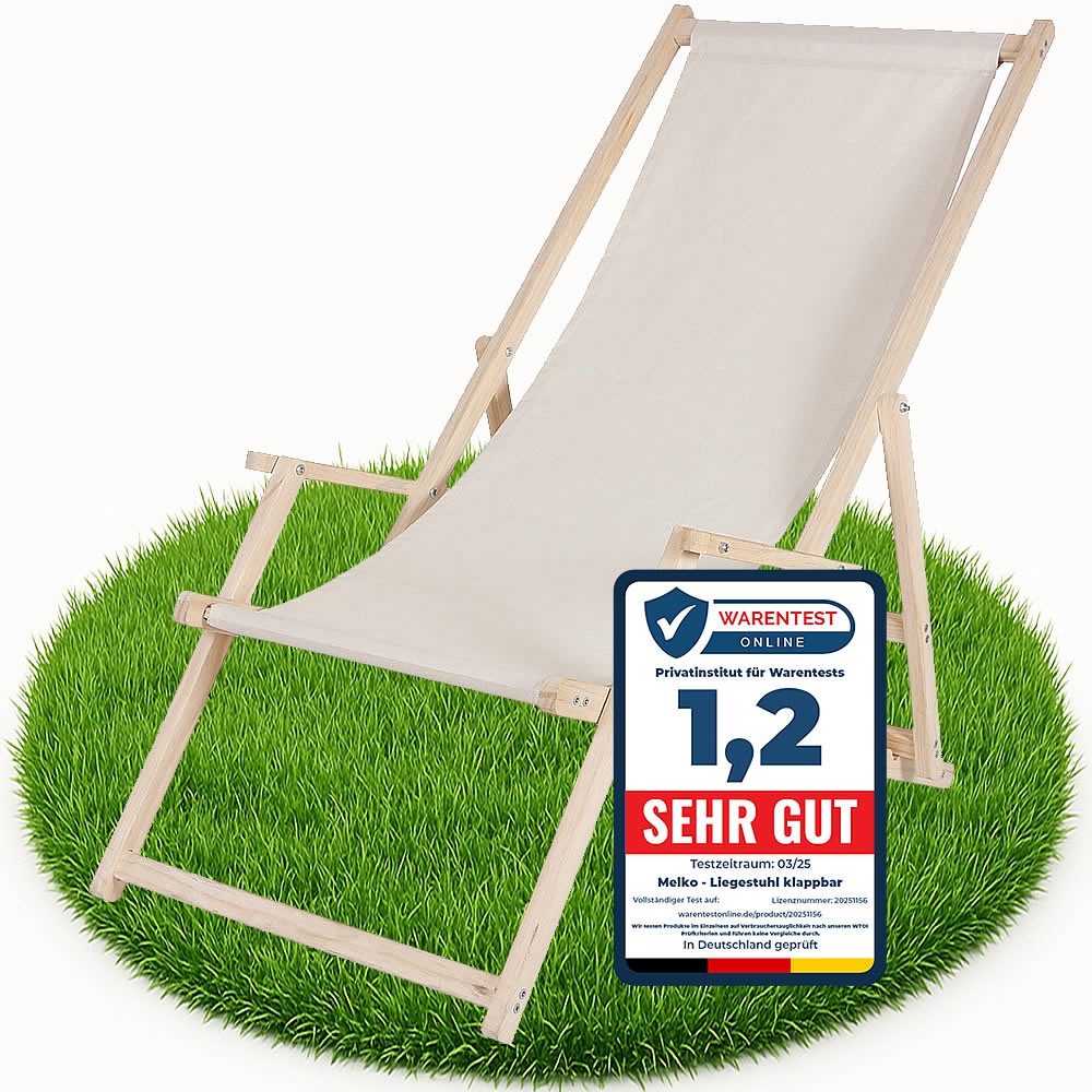 Melko Gartenstuhl Strandliege Liegestuhl Gartenliege Holz günstig online kaufen