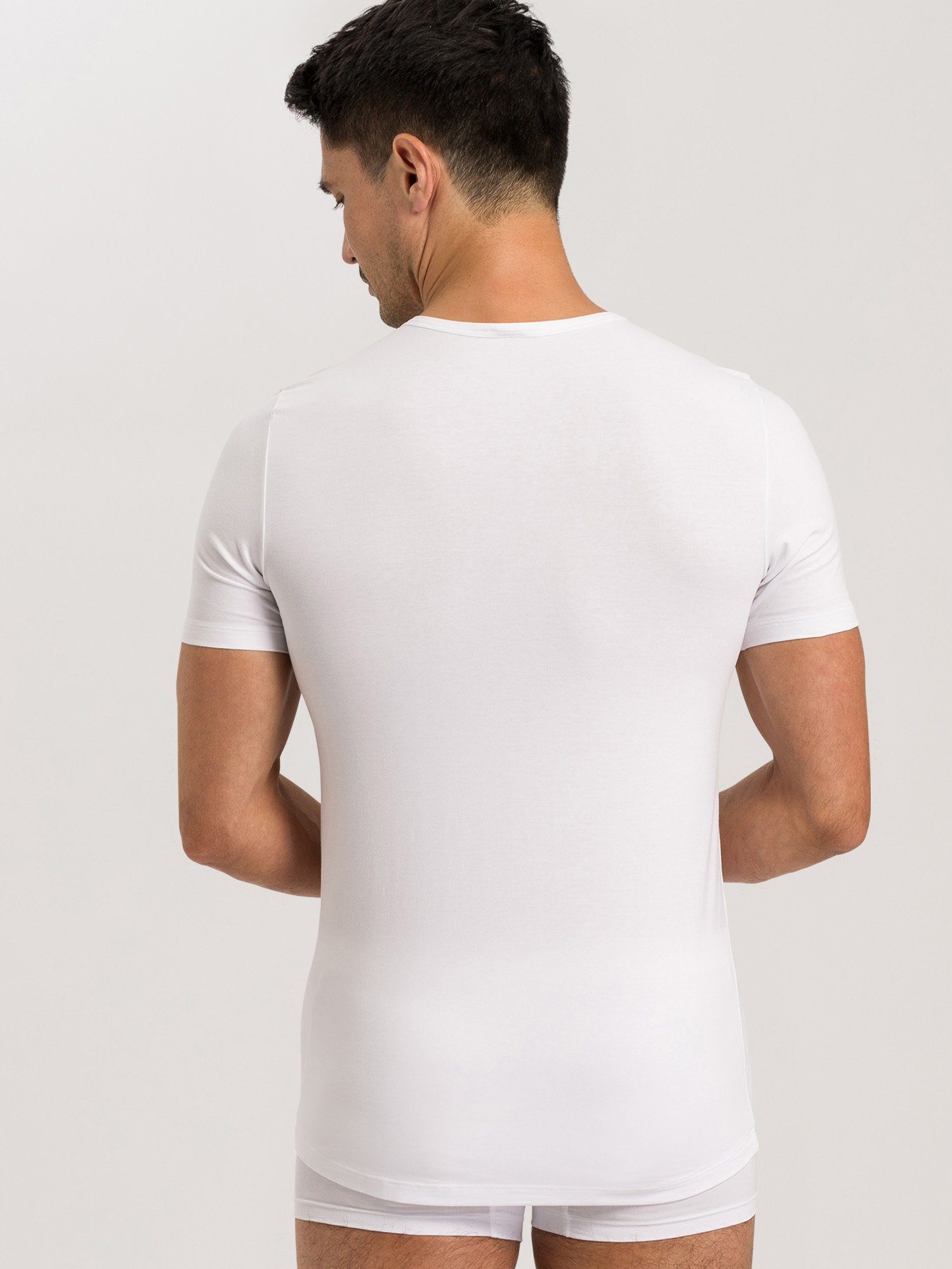 (2-tlg) coal Cotton Hanro mélange white / Essentials T-Shirt