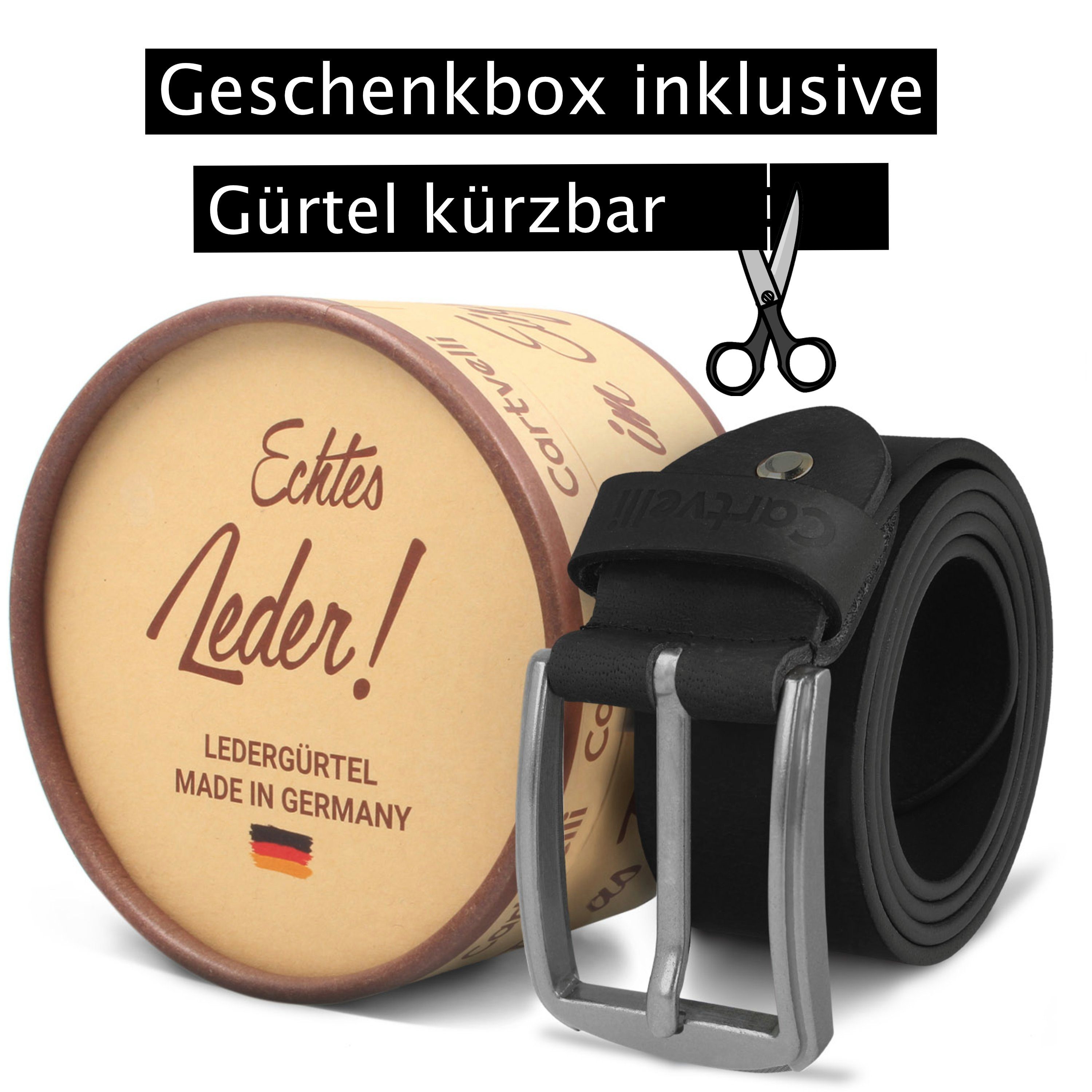 Cartvelli Ledergürtel Cartvelli Herren Ledergürtel Made in Germany 40mm inkl. Geschenkbox Vollleder