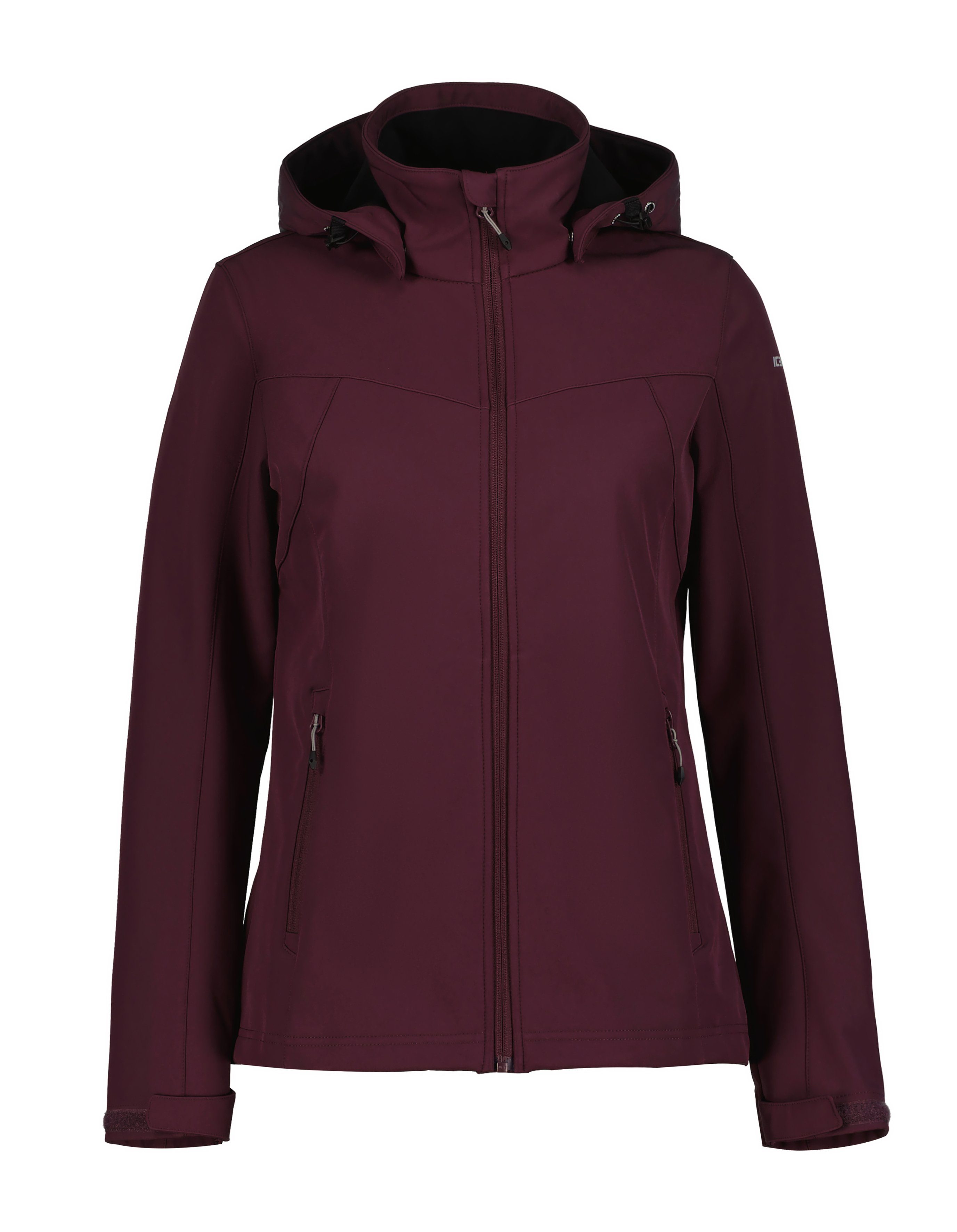 Icepeak Softshelljacke D SOFTSHELLJACKE BRENHAM mit hohem Stehkragen WINE