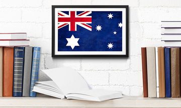 WandbilderXXL Bild mit Rahmen Australien, Flagge, Wandbild, in 4 Größen erhältlich