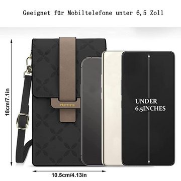 GelldG Handytasche Handytasche mit Geldbörse zum Umhängen Damen, Handy Umhängetasche