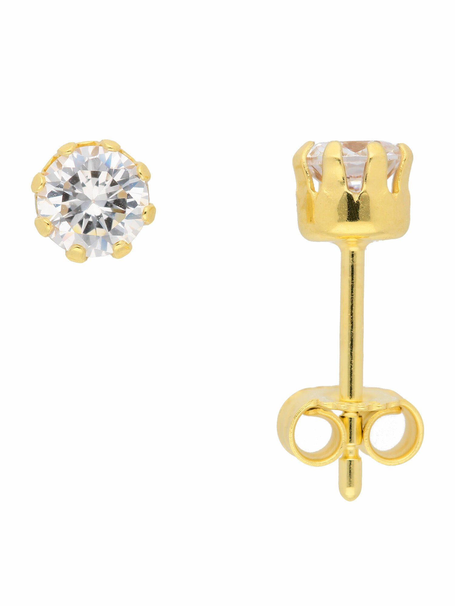 Adelia´s Paar Ohrstecker »1 Paar 333 Gold Ohrringe / Ohrstecker mit  Zirkonia Ø 5 mm«, Goldschmuck für Damen online kaufen | OTTO