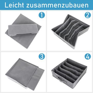 CALIYO Aufbewahrungsbox Unterwäsche-Organizer 8er Set, Schubladen-Organizer, faltbar (8 St), Aufbewahrungsbox Schrank, Aufbewahrung, für BHs, Socken, Krawatten