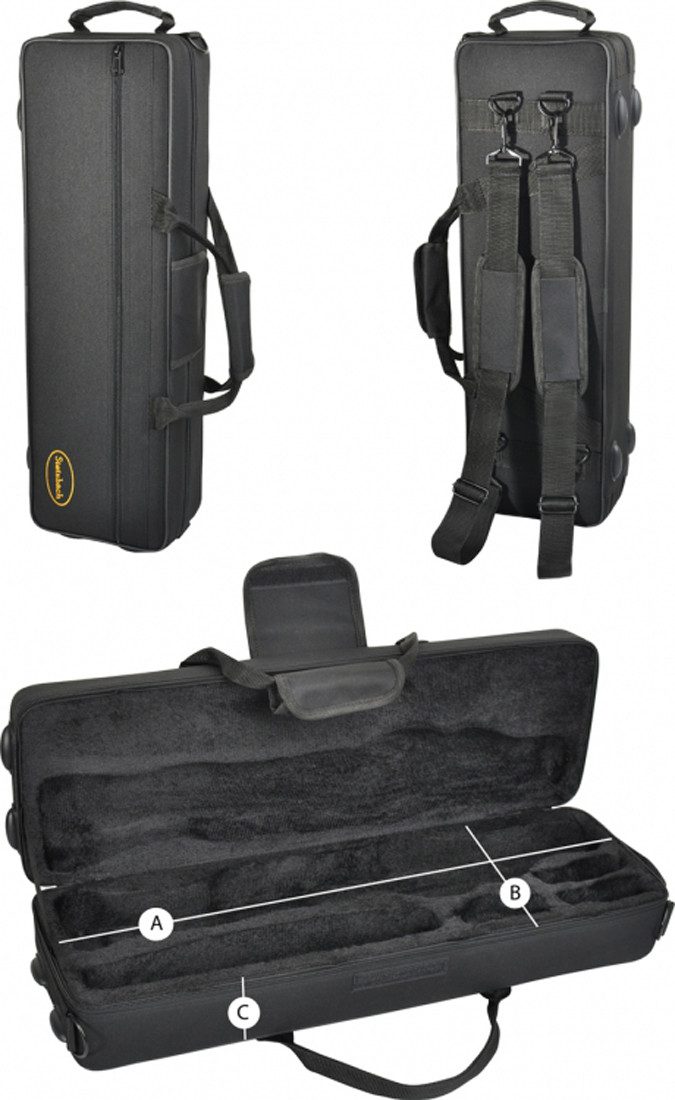 Steinbach Saxophon Steinbach Koffer für Sopransaxophon gerade leicht mit Rucksackriemen