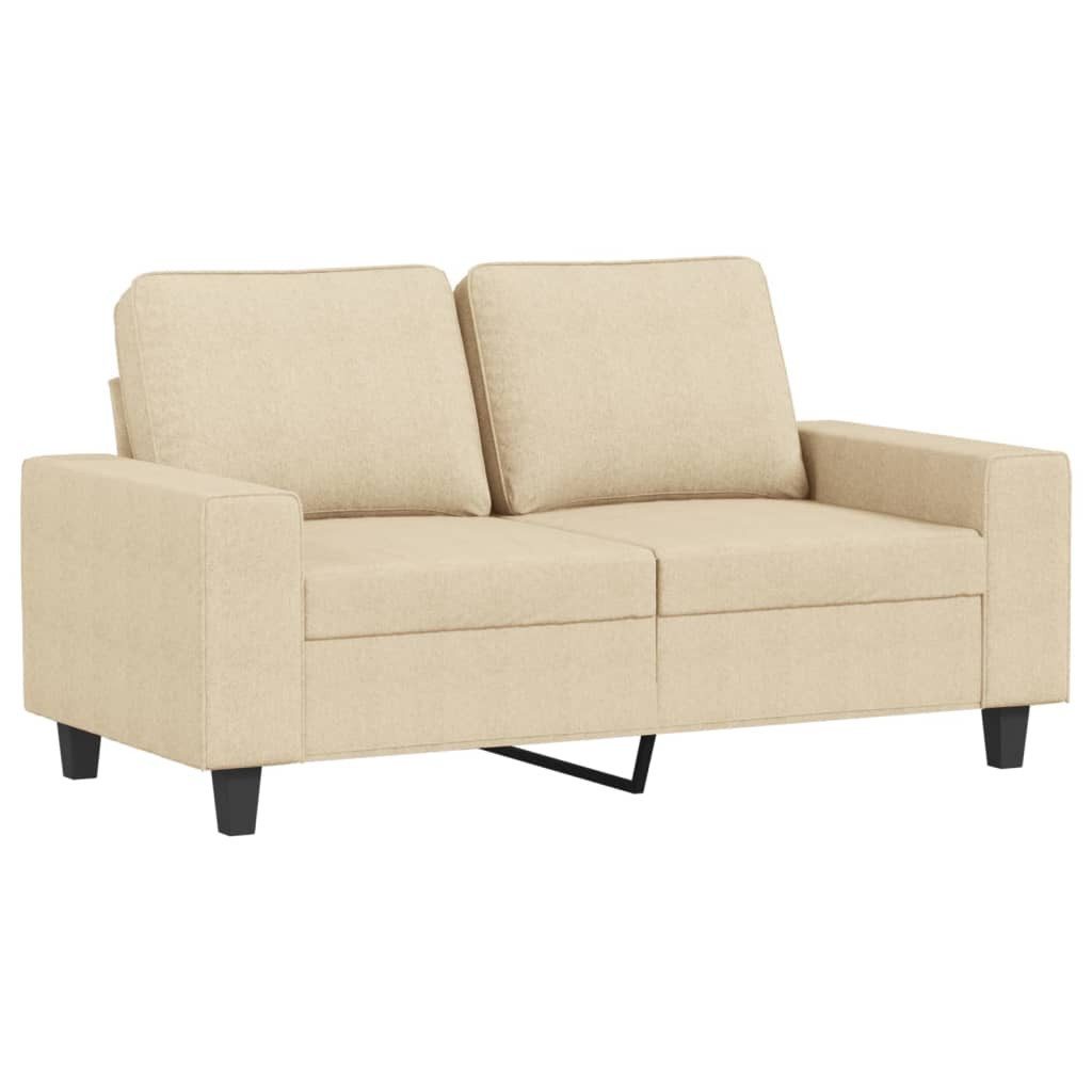 vidaXL Sofa 3-tlg. Sofagarnitur Creme Stoff günstig online kaufen