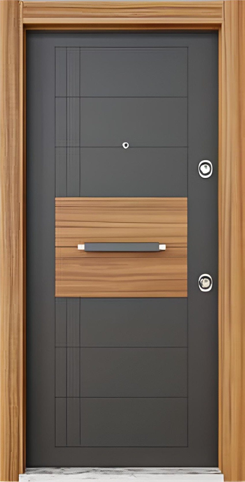 JVmoebel Haustür Schwarze Eingangstür Designer Haustür Edle Hoteltüren, Made in Europa