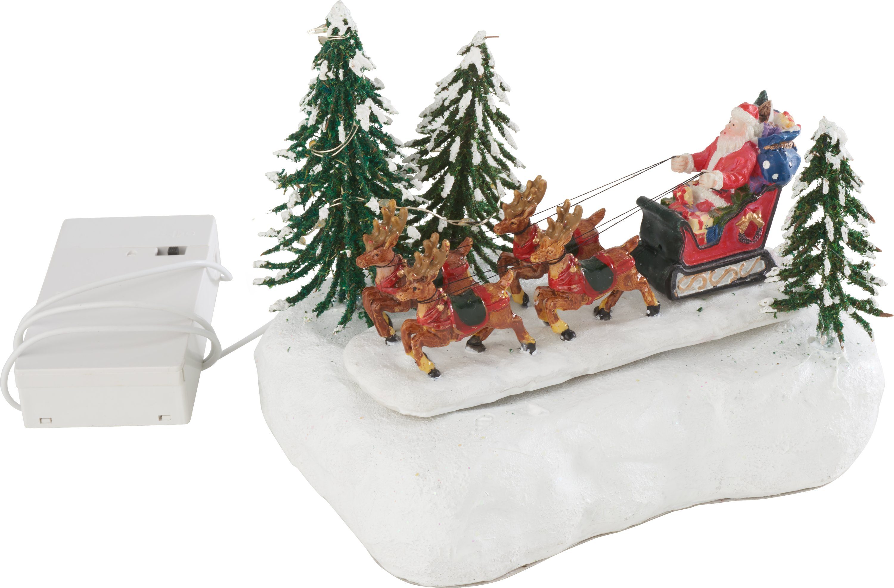 VBS LED-Dekofigur beweglicher Santaschlitten, inkl. LED Beleuchtung 13 cm x günstig online kaufen