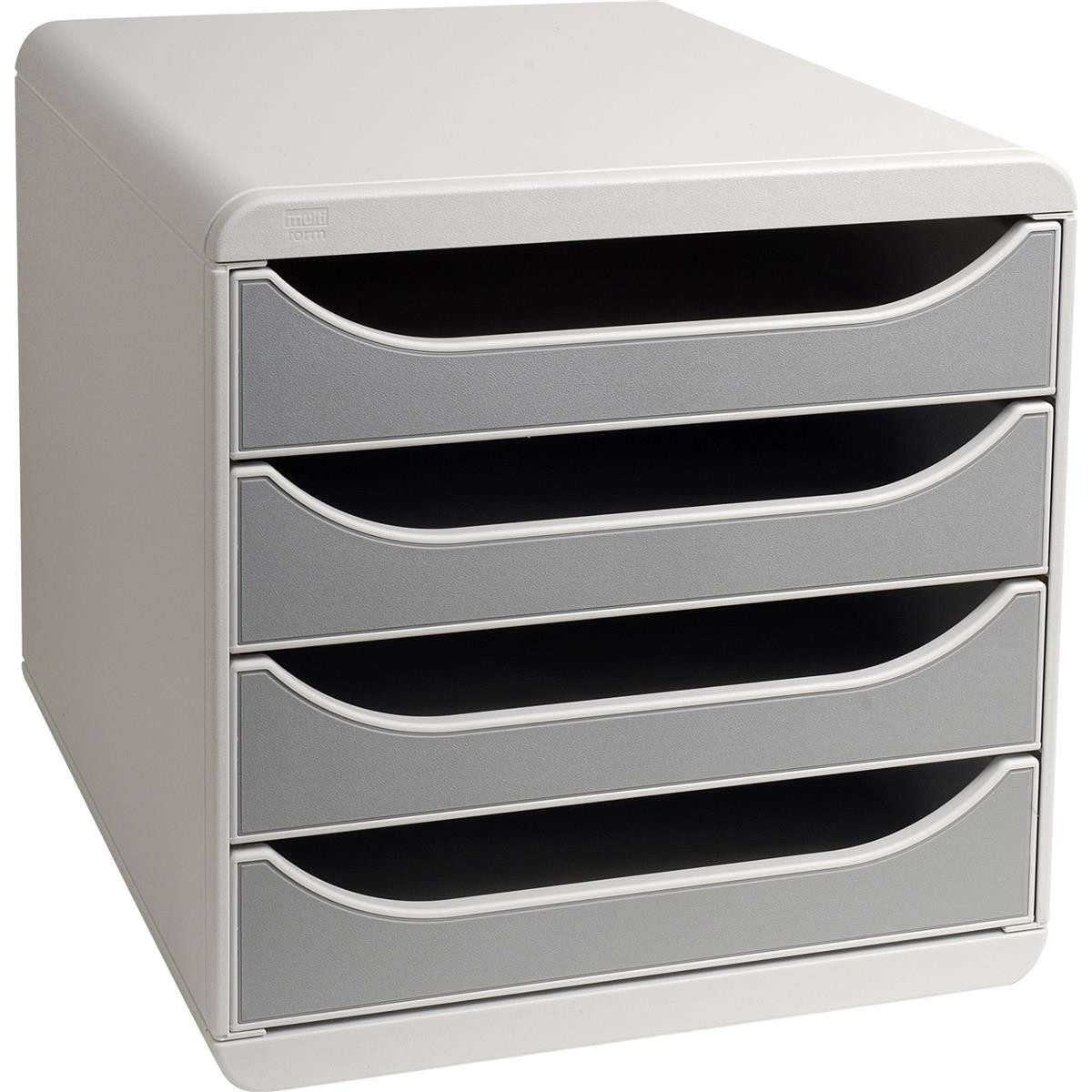 EXACOMPTA Schubladenbox EXACOMPTA Schubladenbox BIG-BOX, 4 Schübe, lichtgrau