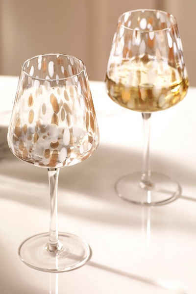 Next Weinglas Weingläser im Konfetti-Design, 2er-Set, Glas