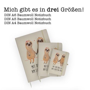 Mr. & Mrs. Panda Notizbuch Faultier Pärchen - Transparent - Geschenk, verliebt, Notizblock, Klad Mr. & Mrs. Panda, Personalisierbar