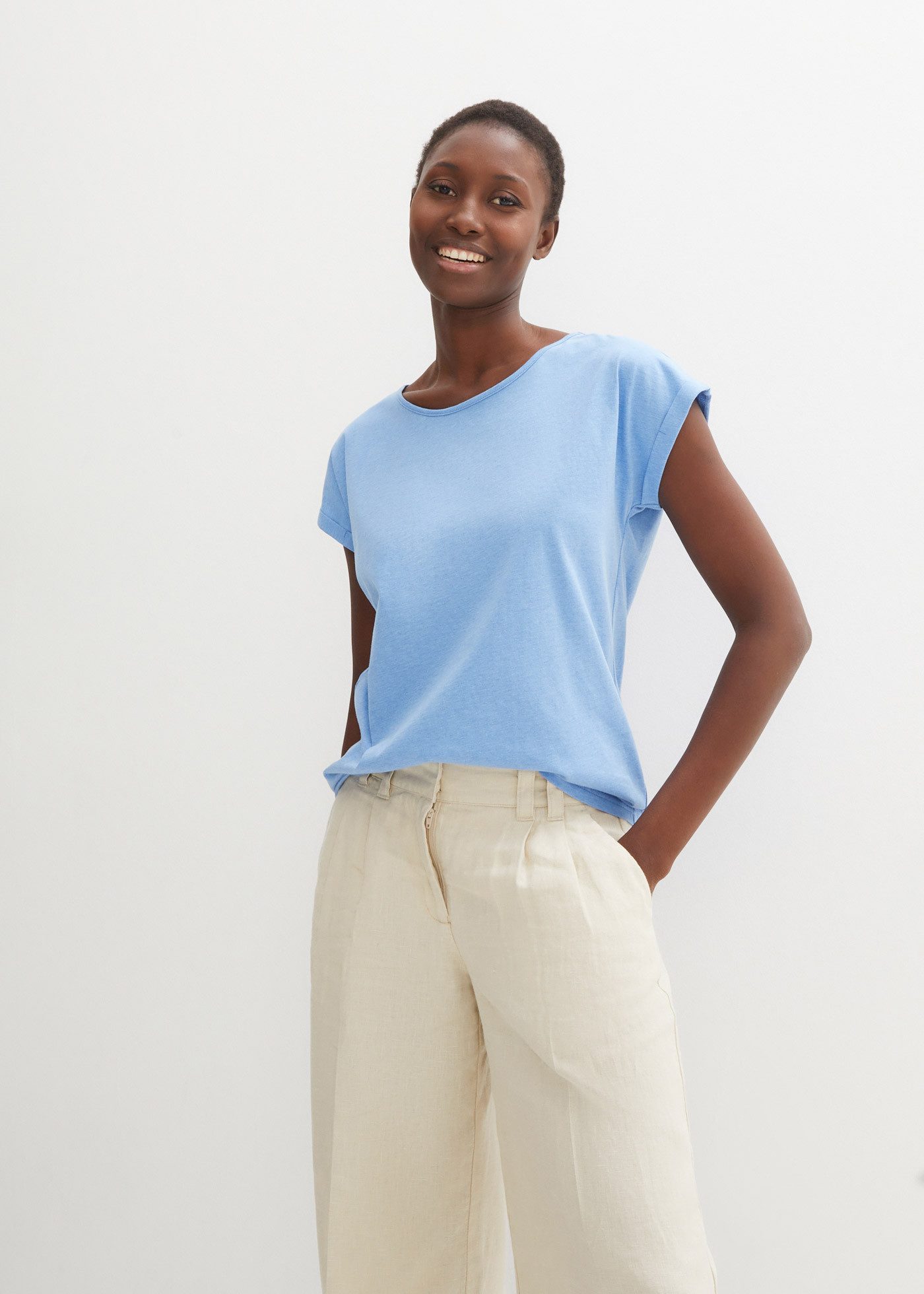 bonprix T-Shirt Oversize-Passform, Kurzarm-Design, für Frühling und Sommer günstig online kaufen